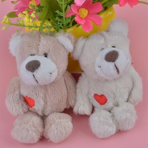 2 Pcs Lovebear Couples in love Stuffed Plush With Chain small pendant key chains stuffed animals Christmas Valentine gifts