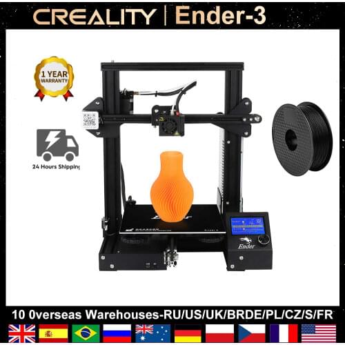 Creality Ender-3 3X 3D Printer Upgraded V-slot Resume Power Failure Printing Masks KIT Hotbed+PLA Filament 1.75mm 1KG Ender 3