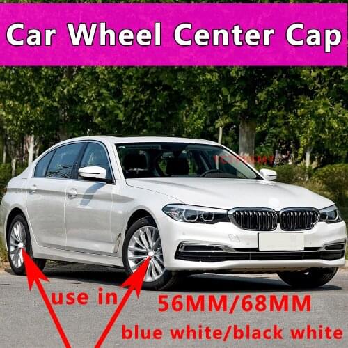 4PCS 56MM 68MM Blue White Auto Car Wheel Center Hub Cap Cover badge Emblem For E46 E38 E92 E90 E36 E60 F30 E34 F10 E39 E38 E91