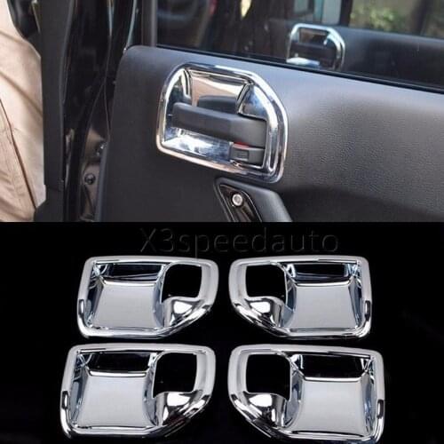 For Jeep Patriot 2011-15 Inner Door Bowl Cover Trim 4pcs Chrome Car-styling