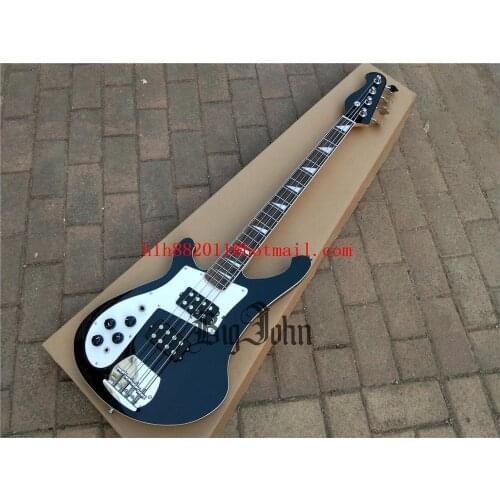 Left Handed 4 Strings Electric Bass Guitar,Black Mahogany Body&Rosewood Fingerboard BJ-373