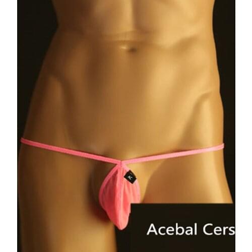 Acebal Cers Bikini 2017 Nylon Low Rise Homosexual Mens Tangas and Strings G Sexy Mens Underwear Penis Pouch Mens Briefs
