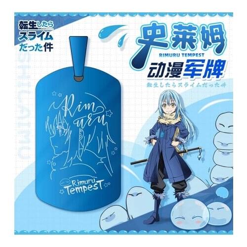 Anime That Time I Got Reincarnated as a Slime Rimuru Tempest Necklace Fashion Titanium Steel Pendant Collar Chain Accessories