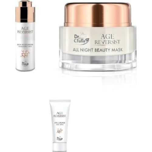 Aging Anti Age Reversıst Moisturizing + eye Cream + night Mask Set