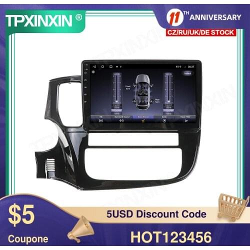 6+128GB For Mitsubishi Outlander 2014-2019 Car Multimedia Player GPS Navigation Headunit Auto Radio Audio Stereo Tape Recorder