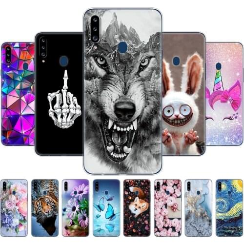 Cases For Samsung Galaxy a20s Case Galaxy a20s cover Silicone Bumper For Samsung A20s SM-a207f Cover Soft Fundas animal marble
