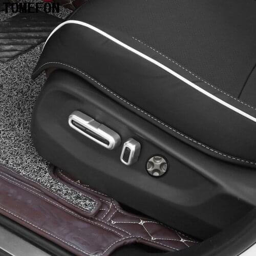For HONDA CRV CR-V 2017 2018 ABS Chrome Matt Front Seat Adjustment Button Trim Cover Interior Sticker Car Styling 4pcs