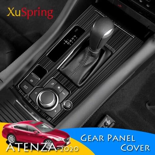 For Mazda 6 Atenza 2019 2020 LHD Console Gearbox Panel Trim Frame Cover Sticker Strips Garnish Decoration Car Styling