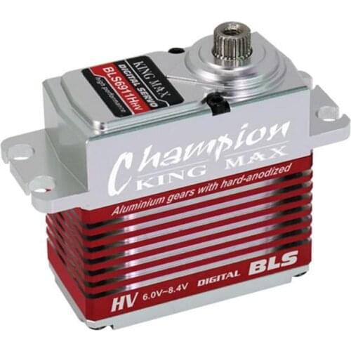 FATJAY KINGMAX BLS6911HHV 69g 11kg.cm digital metal gear standard brushless motor waterproof full CNC case for RC 700 heli