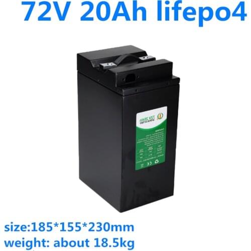 GTK waterproof case 72V 20Ah Lifepo4 battery ebike battery with BMS for 3000W Electric Bike scooter Battery pack+ 3A Charger