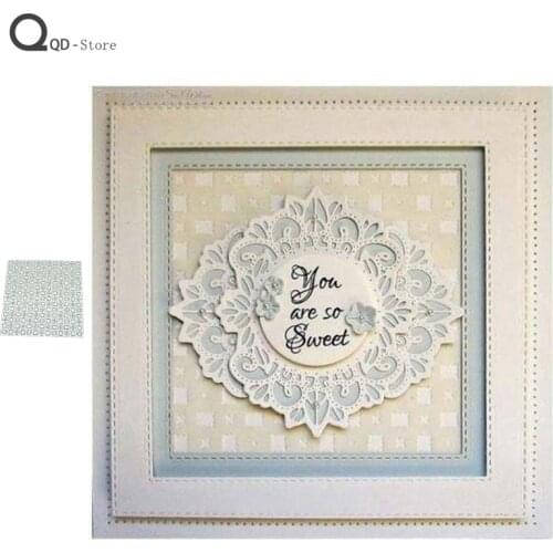 Square Pattern Background Metal Cutting Dies Scrapbook Handmade Tools DIY Card Make Mould Model Craft Decoration New 2021