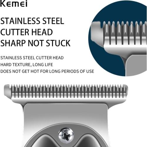 All Metal Professional Hair Clipper Men Electric Cordless Hair Trimmer 0mm Baldheaded T Blade Haircut Machine Barber