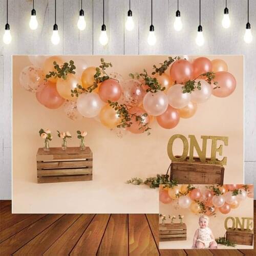 Mehofond Photography Background Green Plants Flowers Balloon Princess Girl Birthday Party Baby Portrait Backdrop Photo Studio