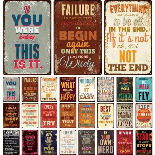 Positive Energy Motivational Metal Sign Poster Your Are Hero Everything Is Going Plaque Metal Vintage Man Cave Home Decor