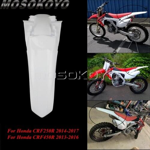 Off-Road Motocross Rear Fender Guard White ABS Mudguard Cover For Honda CRF450R 2013-2016 CRF250R 2014-2017