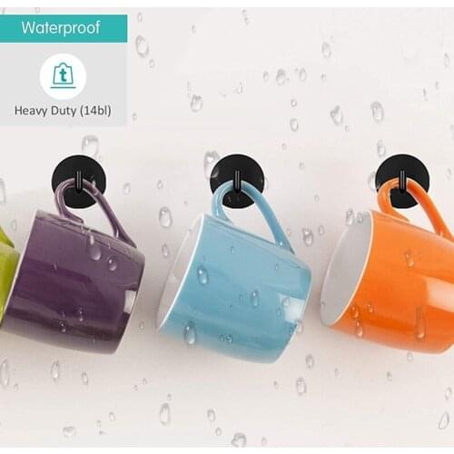 Adhesive Hooks Wall Robe Hooks Stainless Steel Towel Waterproof Hooks for Hanging Coat Towels Bathroom