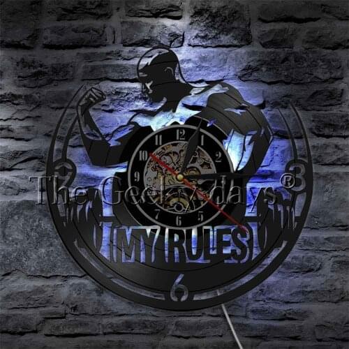 My Life My Rules GYM Quote LED Wall Sign Fitness Room Decor Fitness LED Wall Light Bodybuilding Contemporary Wall Lamp