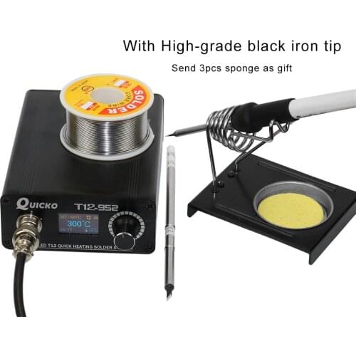 Quicko T12 STC OLED soldering station electronic welding iron 2019 New version Digital Soldering Iron T12-952 with T12 handle