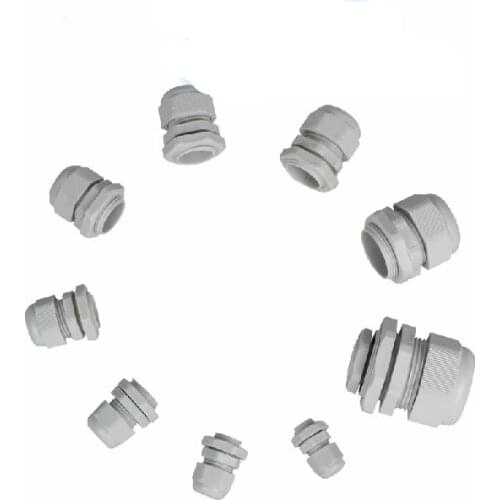 PG9 Nylon plastic cable glands Glenn head waterproof connector M16 * 1.5 cable glands connector lock black or white