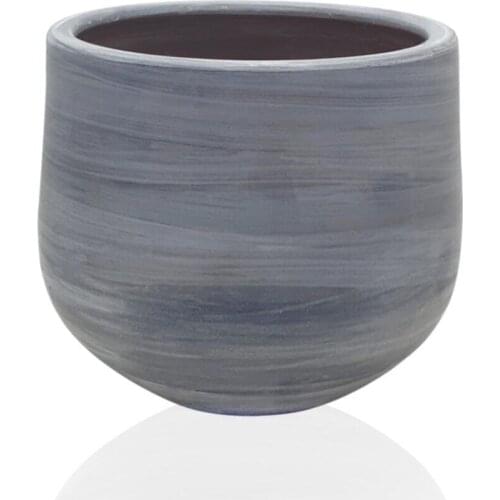 The Mia Gift Decor Accessory Fashion Indoor Outdoor For Plant Garden Balcony Flower Gray Color Tile Pot 22X21 Cm