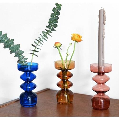 Candle Holders Crystal Glass Votive Pillar Candlesticks Christmas Home Kitchen Decor Wedding Centerpieces Tabletop Accessories