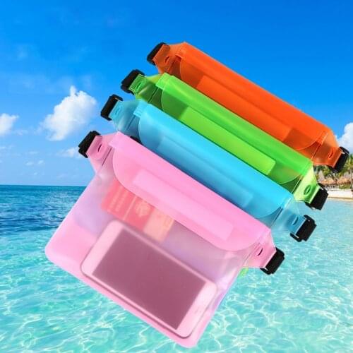 Waterproof Waist Bag Beach Swimming Shoulder Pack Touch Screen Mobile Phone Pouch Case Cover for Diving Outdoor Sports