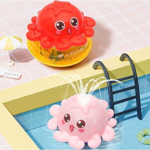 Funny Infant Bath Toys Baby Electric Induction Sprinkler Ball With LED Light Children Water Play Ball Bathing Toys Kids Gifts