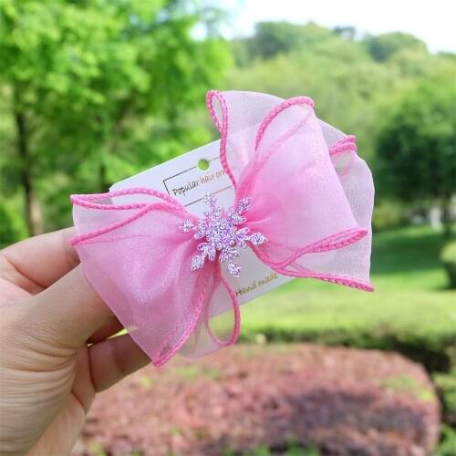 Women Ribbon Bow Hairgrips Solid Color Hair Clips For Girls Sweet Cute Yarn Bobby Pin Barrettes Beautiful Hair Accessories New