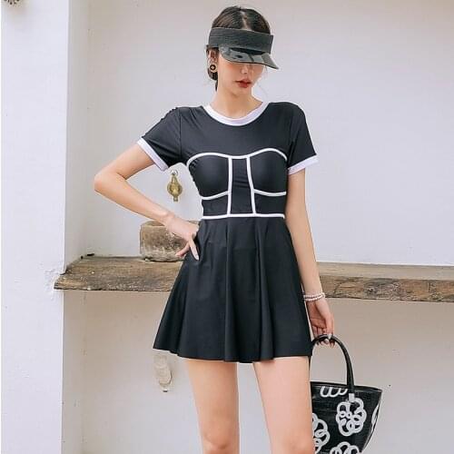 Swimwear Women One Piece Swimsuit Ladies Push Up Wholes Showing Skirt Sports Print Polyester Sierra Surfer 2021 Swiming Suit