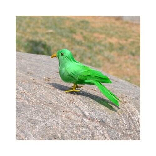 12cm feathers bird Handmade art model,simulation bird garden decoration toy Xmas gift w3881