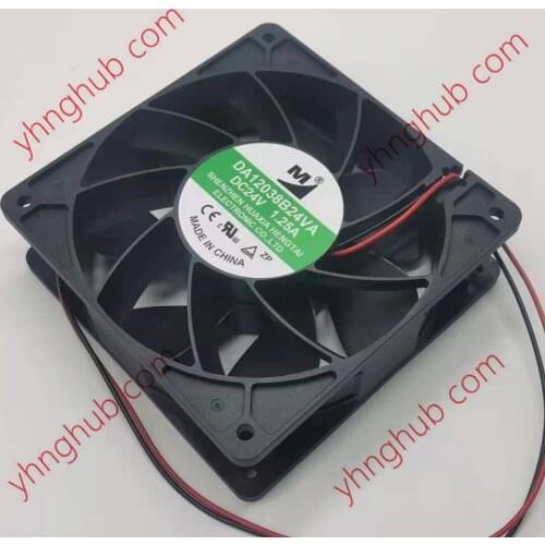 M DA12038B24VA DC 24V 1.25A 120x120x38mm 2-Wire Server Cooling Fan