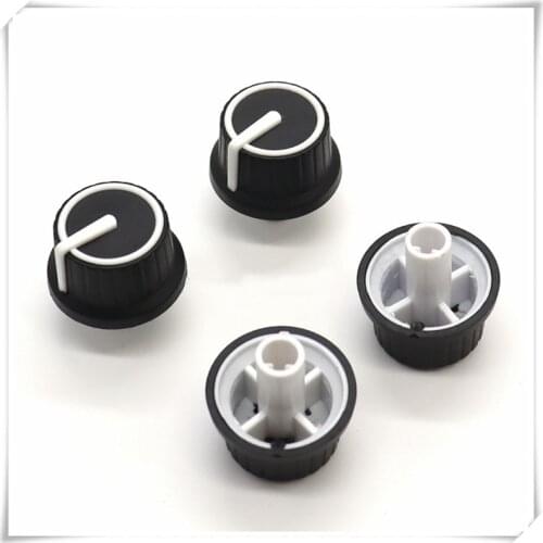 2 Pieces Rubber Long handle Half Shaft Knob Diameter 25mm Height 25.5mm Soft Rubber Knob 180 Degree D-Shaped Inner Hole 6mm