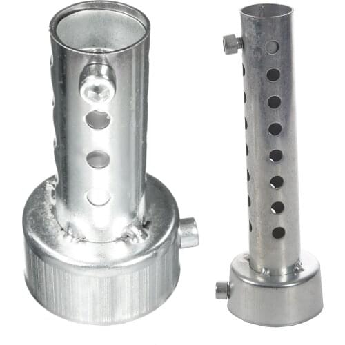 2x Silver color Motorcycle Exhaust Can Muffler Insert Baffle DB Killer Silencer 42mm x 80mm & 45mm x 140mm