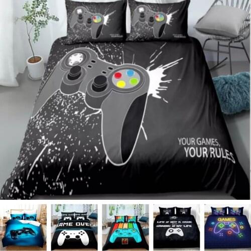 2020 Fashion Bedding Set 2/3pcs 12 Patterns 3d Digital Gamer Printing Duvet Cover Sets 1Quilt Cover + 1/2 Pillowcases US/EU/AU
