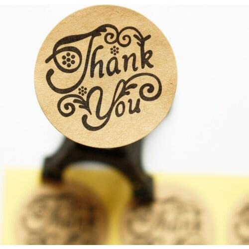 204pcs Thank You Sticker Seal Labels Round Self Adhesive Envelope Seal Label Gift Box Decoration DIY Scrapbooking Stickers