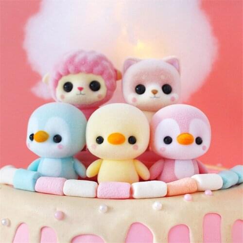 5pcs Moveable bjd animals model dolls kawaii mini cartoon doll toys Anime action figure collectiable decoration creative gifts