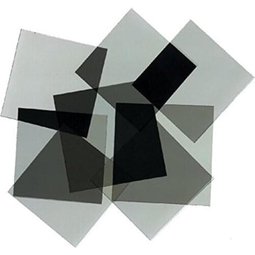 5pcs 20×20cm 0.38/0.7mm Glossy Non-Adhesive Linear Polarized Film Sheet,Polarizer Filters,Polarizing Lenses for Light Control