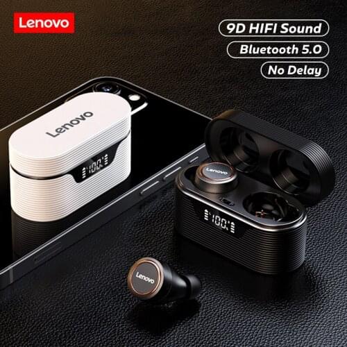 Lenovo LP12 Wireless Eardphones 5.0 Bluetooth Touch Control LED Display Headphones Noise Reduction Waterproof Headsets with Mic