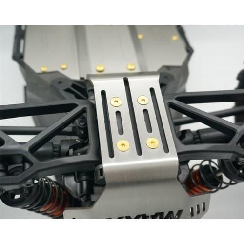 For 1/10 TRAXXAS MAXX RC Car Part 5pcs/set Durable Stainless Steel Chassis Armor Anti-collision Base Protection Plate