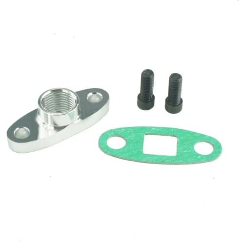 Turbo Oil DRAIN OUTLET Flange Gasket Adapter Kit AN10 1/2 NPT Fitting T3 T4 GT32 GT37 GT40 Turbo fitting