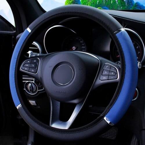 Elastic Car Steering Wheel Cover Patchwork Steering Wheel Protector Steering Wheel Cover Case Universal Car Accessories