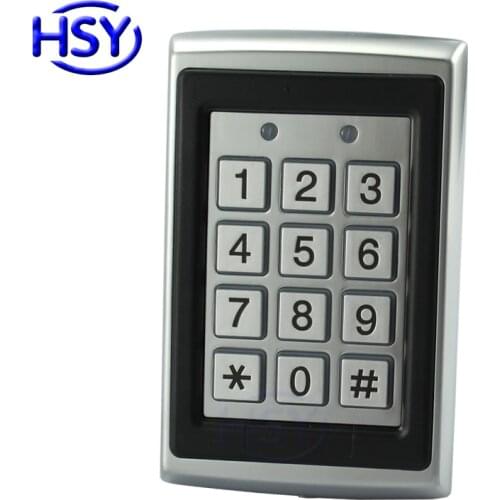 HSY 7612 Metal Case Standalone Keypad Reader RFID 125Khz Proximity EM Card Entry Lock Door Keyboard Single Door Access Control