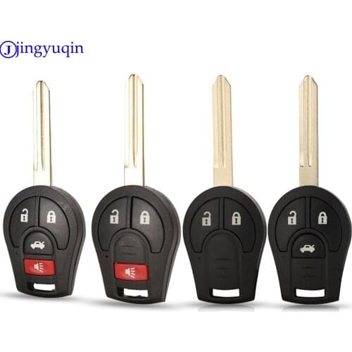 Jingyuqin 10p 3/4 Buttons Smart Flip Folding Remote Key Case Shell Styling Fob For Nissan Cube Micra Qashqai Juke