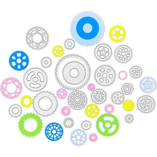 Julyarts Gear Dies Scrapbooking Soldes Metal Cutting Dies for DIY Scrapbooking Decorative Embossing DIY Paper Card
