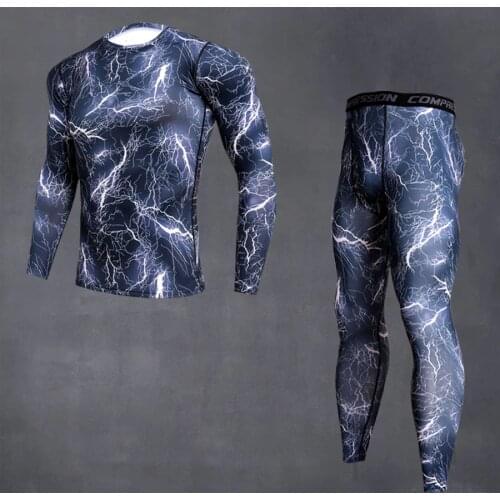 Ski Underwear Set >> Winter Thermal Underwear>> Compression Clothing Running Suit >>Men Thermal Underwear>>Fitness Training Suit