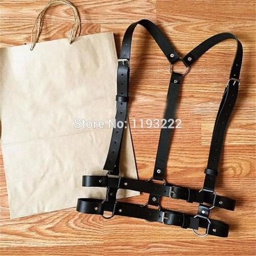 Cool Women Punk Gothic 100% Handcrafted Leather Women Harness Underbust 2 Row Harness O Round Sculpting Waist Sword Belt Outfit