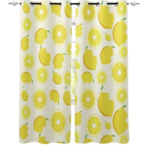Summer Lemon Yellow Bedroom Modern Window Curtain for Living Room Decoration Curtains Home Textile Drapes