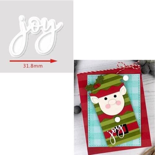 Joy Word Metal Cutting Dies Joy You In This Christmas Die Cut For Card Making DIY Decoration New 2019 Embossed Crafts Cards
