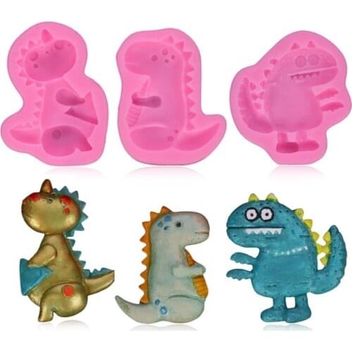 Cute Dinosaur Fudge Chocolate Mold Childrens Food Supplement DIY Silicone Mold Cake Decorating Tools Kitchen Baking Utensils