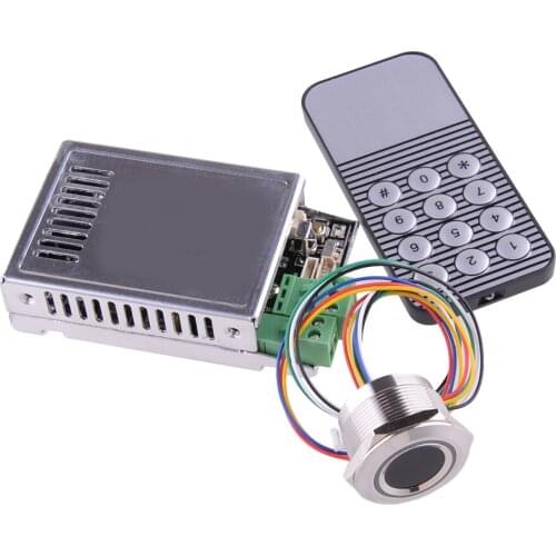 Car Motorcycle Fingerprint Control Board Module Touch Button Engine Start Kill Lock Kit With Remote